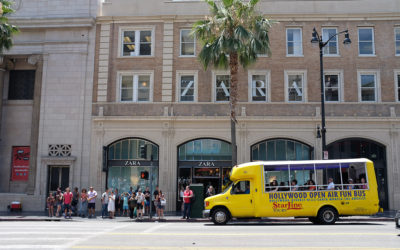 Hollywood Blvd, L.A. Subway Transit, and L.A. Downtown, Los Angeles, California, USA