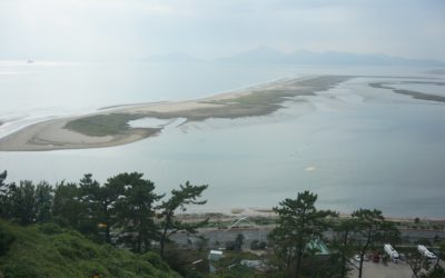 Busan Nakdong Estuary Amisan Observatory, Nakdong Estuary Eco-Center, Dadaepo Seaside Park, and Gwangalli Beach At Night, Busan, South Korea