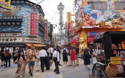 Osaka, Shin Sekai New World and Three Temples, Japan