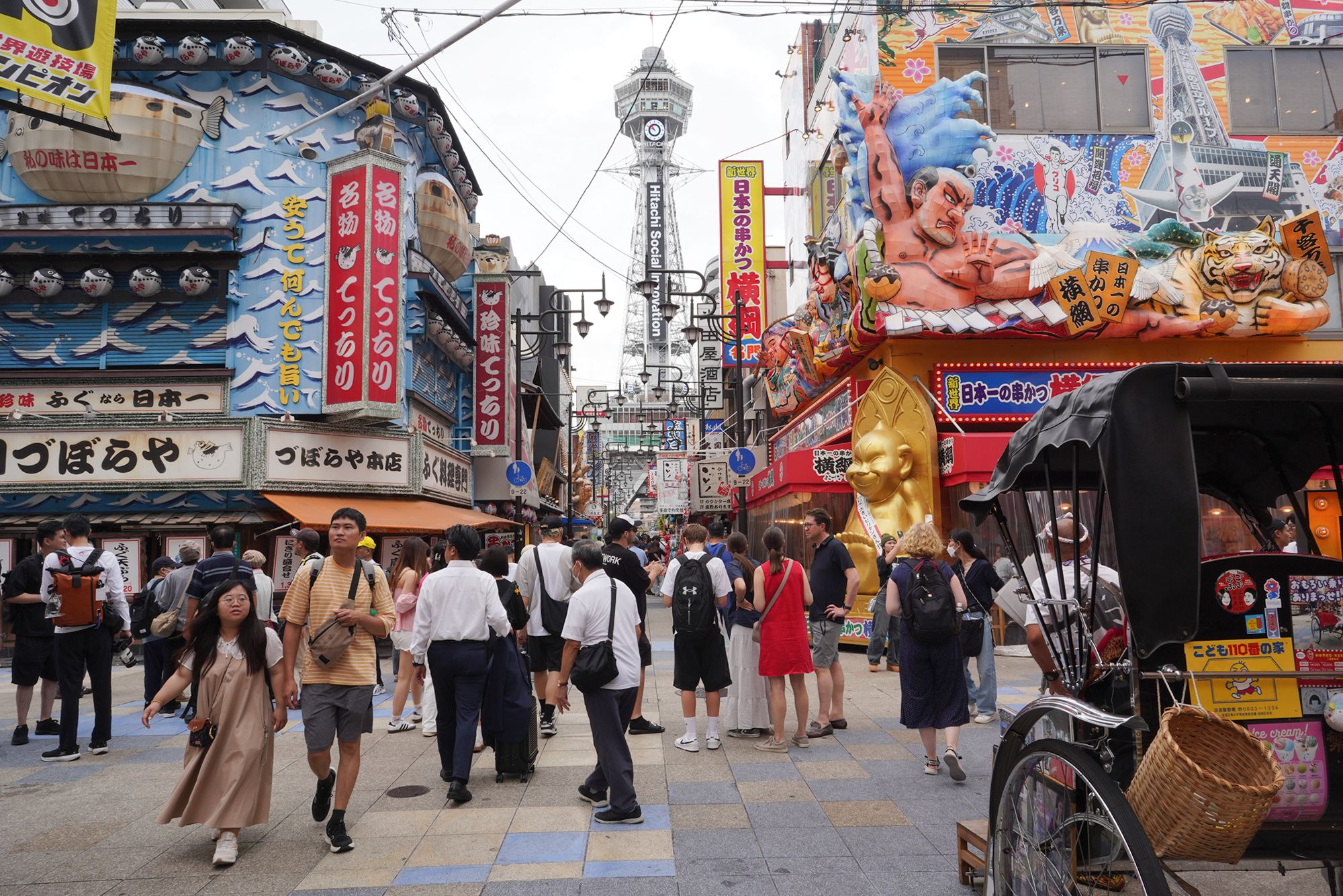 Osaka, Shin Sekai New World and Three Temples, Japan