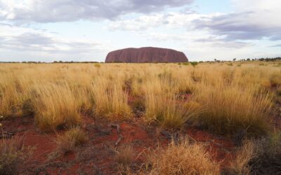 Uluru Rock in Sunset, Australia